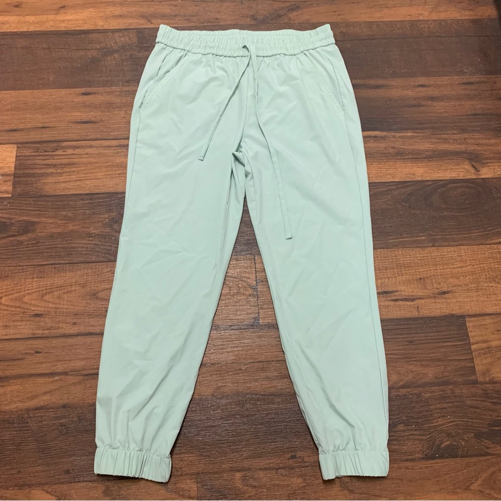 Counterparts Trouser Pant Womens Size S Mint Green Elastic Waist Jogger Pockets